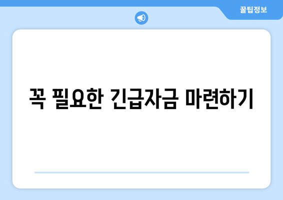 경제적 불안을 대비하는 최소한의 금융 준비