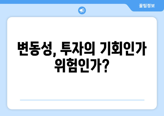 금융 시장의 변동성과 그에 대한 투자 전략